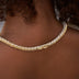 Gargantilla de tenis con diamantes en oro amarillo - 5 mm