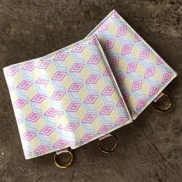 Cadena para Cartera (Blanca con estampado rosa/amarillo)