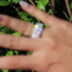 5 Layer Diamond Band Ring in White Gold Vermeil