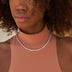 Collar tenis de diamantes en oro rosa - 3mm