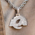 Colgante Los Angeles Rams Oficial NFL Micro Logo - Oro Blanco