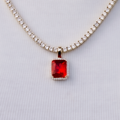 Micro Ruby Stone Pendant