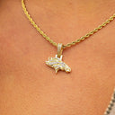 Denver Broncos Official NFL Micro Logo Pendant - Yellow Gold