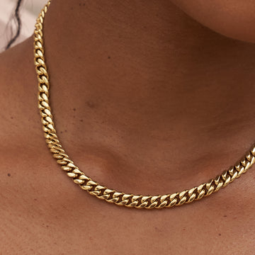 Solid Gold Miami Cuban Link Necklace (5mm)