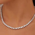 Collar de tenis con forma de corazón