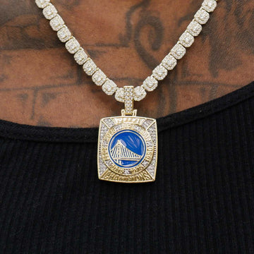 Colgante de Campeonato de los Golden State Warriors - Oro amarillo