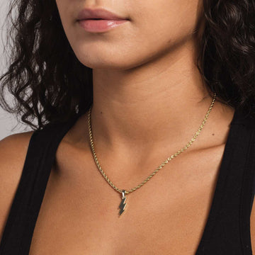 Solid Gold Micro Lightning Bolt