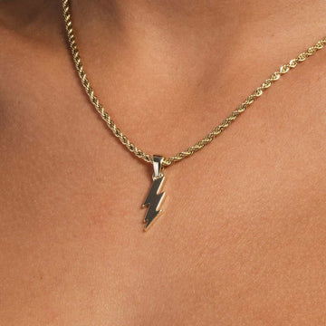 Solid Gold Micro Lightning Bolt