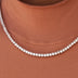 Collar tenis de diamantes en oro rosa - 3mm