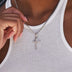 Solid White Gold Crucifix Pendant
