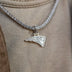 Colgante oficial NFL con micro logotipo de los New England Patriots - Oro blanco