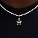 Colgante con micro logotipo oficial de los Houston Astros de la MLB