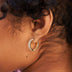 Double Row Hoop Earrings in Yellow Gold