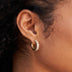 Double Row Hoop Earrings in Yellow Gold