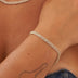 Paquete de cadena y pulsera microtenis ajustables con bolsa GLD en oro blanco o amarillo - 2mm