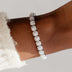 Pulsera de tenis microengastada - Oro blanco
