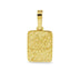 Colgante con inicial cuadrada en oro amarillo