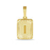Colgante con inicial cuadrada en oro amarillo