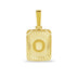 Colgante con inicial cuadrada en oro amarillo