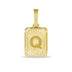 Colgante con inicial cuadrada en oro amarillo