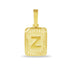 Colgante con inicial cuadrada en oro amarillo
