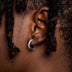 Micro Double Row Extra Small Huggie Hoop Earrings in White Gold