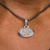 San Francisco 49ers Official NFL Micro Logo Pendant - White Gold