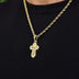 Colgante de cruz icónica en oro amarillo