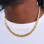 Boston Celtics 8MM Miami Cuban Chain - Gold