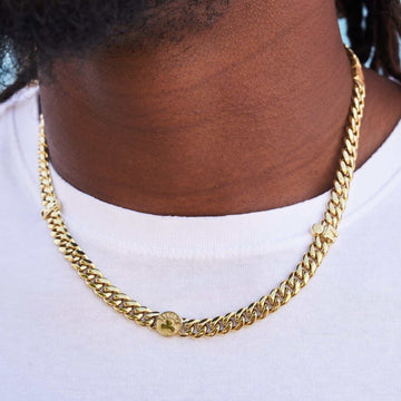 Boston Celtics 8MM Miami Cuban Chain - Gold