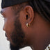 Aretes de aro redondos pulidos en oro amarillo