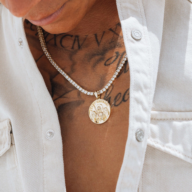 Saint Michael Coin Pendant