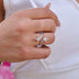 Anillo GLD Signature Star de Vermeil de Oro Blanco