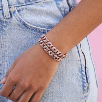 Two-Toned Iced Cuban Bracelet Bundle - 8.5mm