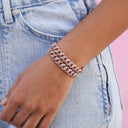 Two-Toned Iced Cuban Bracelet Bundle - 8.5mm