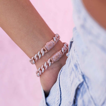 Two-Toned Iced Cuban Bracelet Bundle - 8.5mm