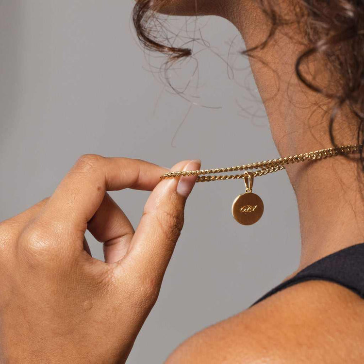 Astrology Coin Pendants in Yellow Gold