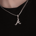 Atlanta Braves Micro Pendant in White Gold - The GLD Shop