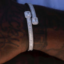 Pulsera de clip baguette en oro blanco