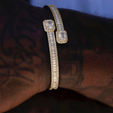 Pulsera de baguette en oro amarillo