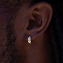 Baguette Hoop Earrings in Yellow Gold