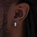 Pendientes de aro Baguette en oro blanco