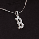 Micro colgante Boston Red Sox en oro blanco