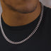 Miami Cuban Link Chain in White Gold- 8mm