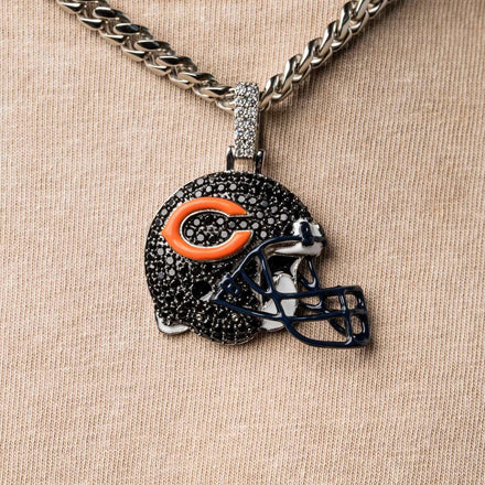chicago bears fish tank accessories Chicago Bears Official NFL Helmet Pendant- The GLD Shop