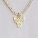 Micro colgante Chicago Bulls vermeil de 18k