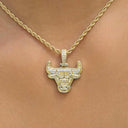 Colgante con micro logotipo oficial de los Chicago Bulls de la NBA