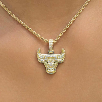 Micro colgante Chicago Bulls vermeil de 18k