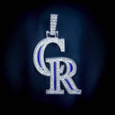 Colgante oficial del logo de los Colorado Rockies de la MLB