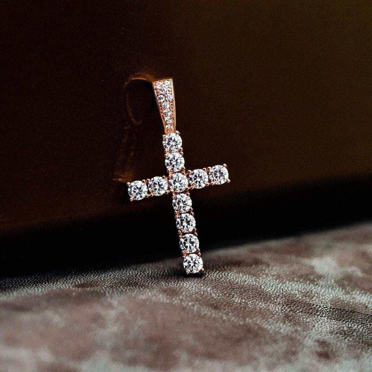 Diamond Cross in Rose Gold- The GLD Shop